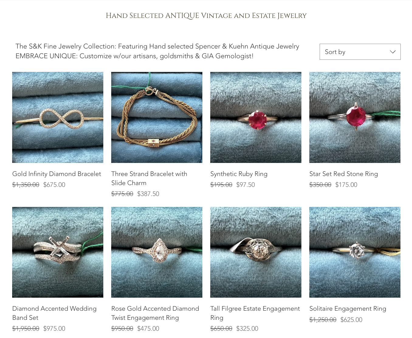 antique jewelry at spencer and kuehn
