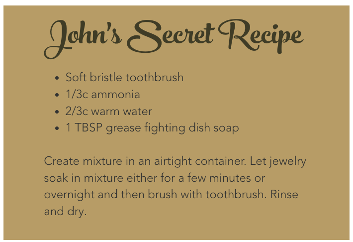 description for jewelry cleaning recipe
