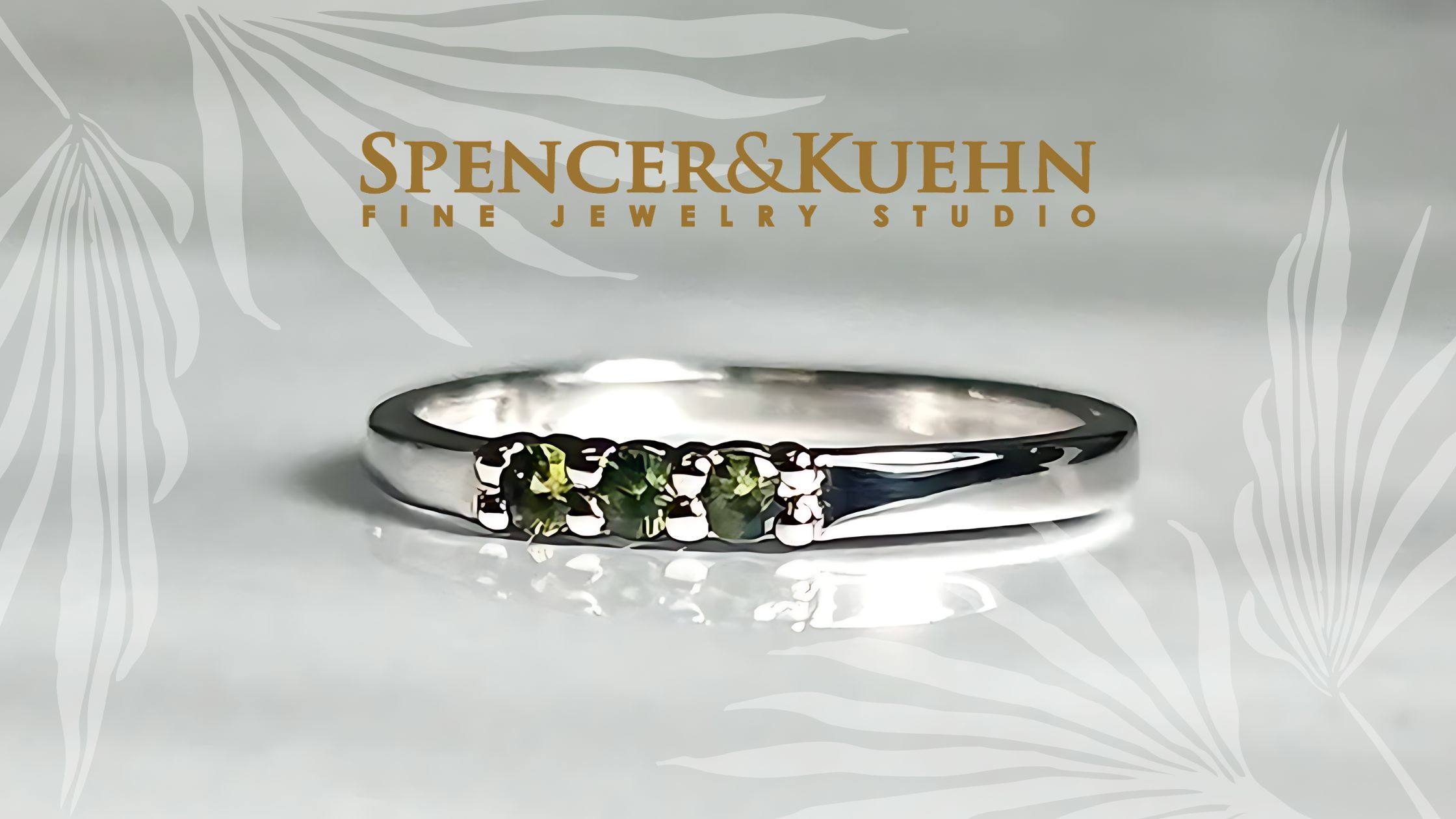 Parti Sapphire Band green ring 