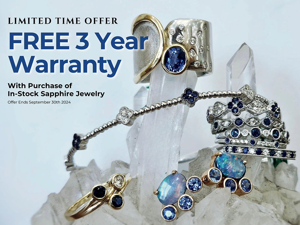 Comprehensive 3-Year Jewelry Care Plan and Flexible Financing for Your Sapphire Jewelry at Spencer and Kuehn