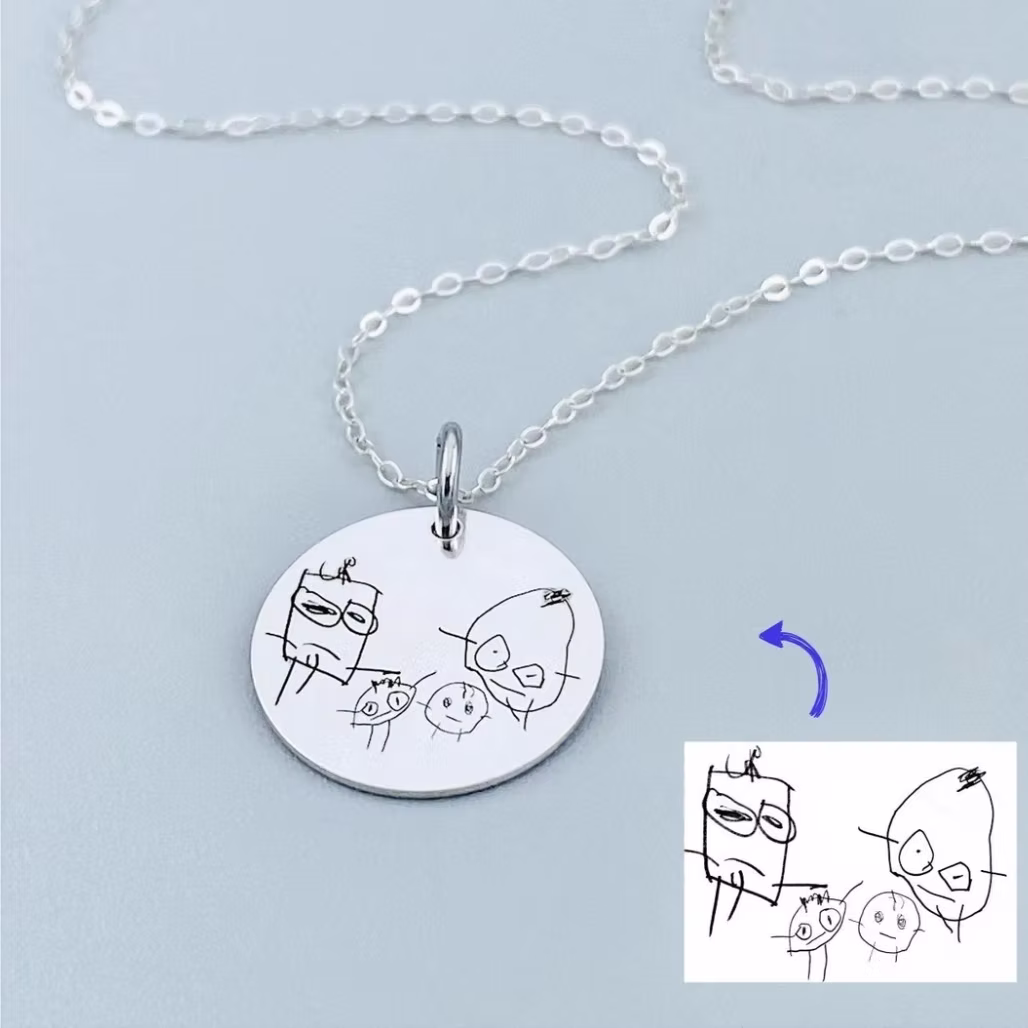 Child's Drawling - Engrave a drawing onto any piece of jewelry