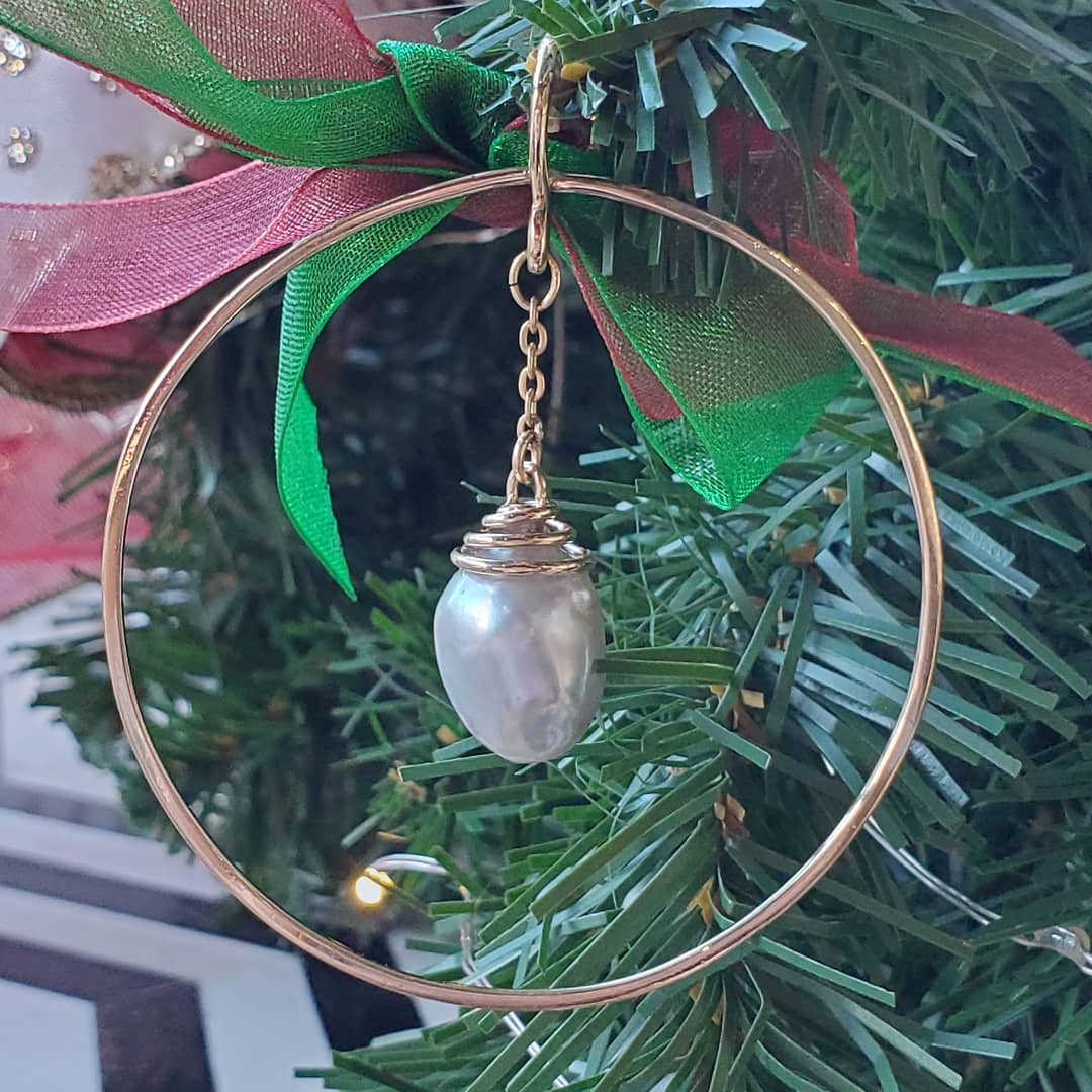 Sterling silver and pearl ornament to celebrate 30 years!