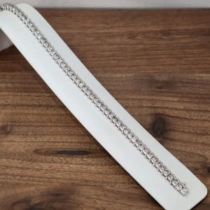 Estate White Gold Half Bezel Tennis Bracelet