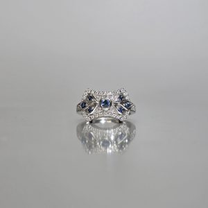 Fashion Diamond and Sapphire Ring