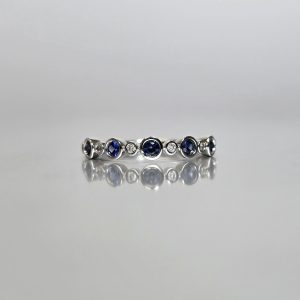 Bubble Sapphire and Diamond Band