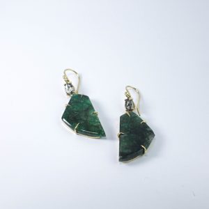 Emerald and Diamond Drop Earrings
