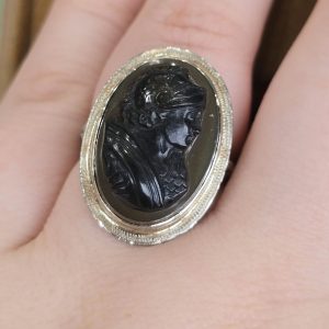 Estate Brown Cameo Ring