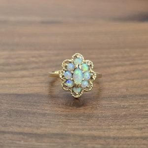 Estate Opal Flower Ring