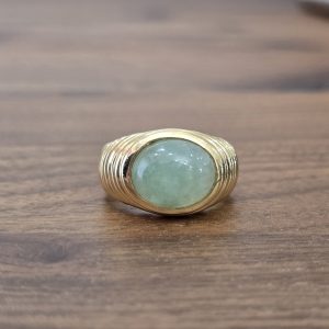 Estate Light Green Jade Ring