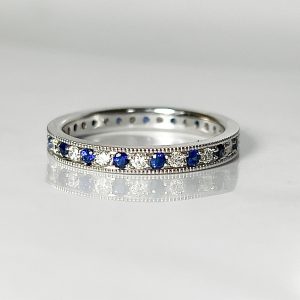 Diamond and Sapphire Eternity Band