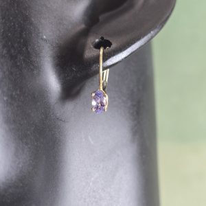 Estate Tanzanite Leverback Earrings