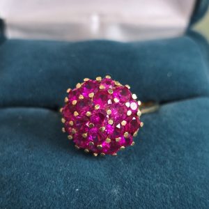 Estate Small Ruby Cluster Ring