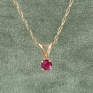 Estate Petite Ruby Pendant