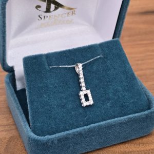 Estate Diamond Rectangle Pendant