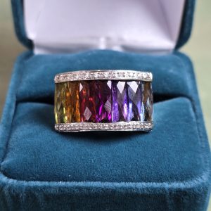 Estate Multi-Gem Rainbow Ring