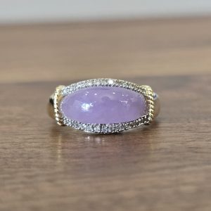 Estate Diamond and Jade Ring