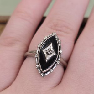 Estate Marquise Onyx Ring
