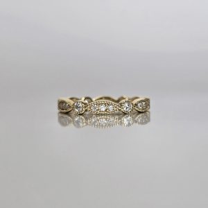 Marquise & Milgrain Diamond Band