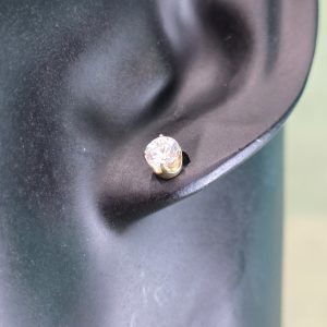 Estate White Stud Earrings