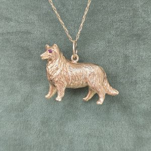 Estate Ruby Collie Charm