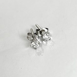 White Gold Diamond Stud Earrings