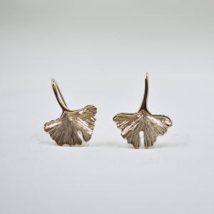 Gold Ginkgo Earrings