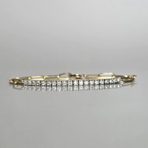 Diamond and Paperclip Chain Bracelet