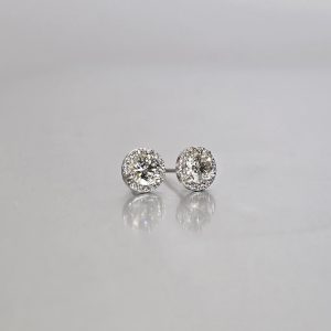 Diamond Halo Studs