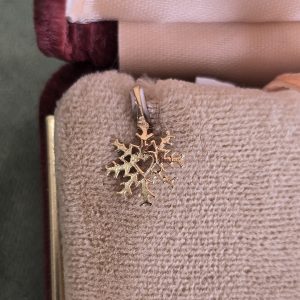 Estate Heart Snowflake Pendant