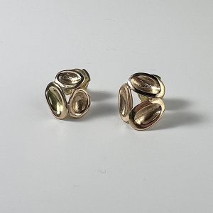 Gold Pebble Studs