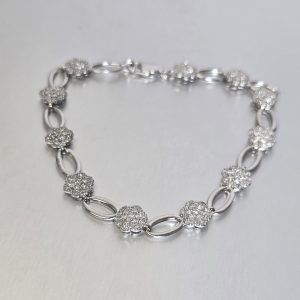 Diamond Flower Bracelet