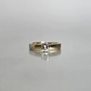 Bezel Set Diamond Solitaire Ring