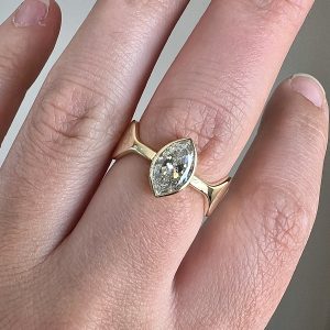 Thick-Thin Marquise Diamond Ring