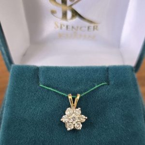 Estate Diamond Cluster Pendant