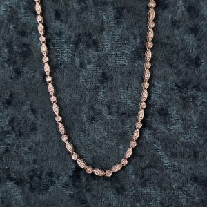 Estate White Diamond Link Necklace