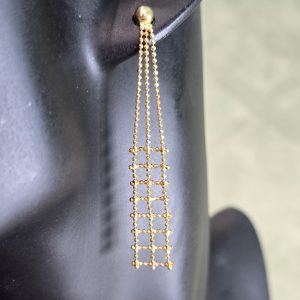 Estate Gilded Ladder Earrings