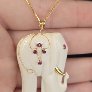 Estate Ivory Elephant Pendant