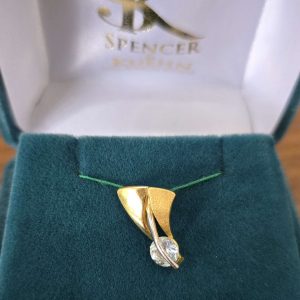Estate Blue Stone Geometric Pendant