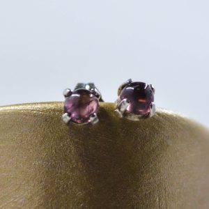 Pink Tourmaline Studs