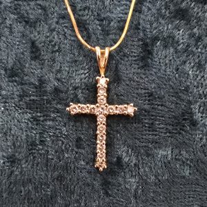 Estate Diamond Cross Necklace