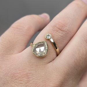 Rosecut Diamond Swirl Ring