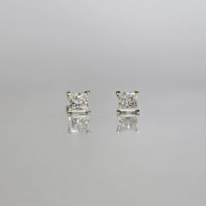 Princess Cut Diamond Studs