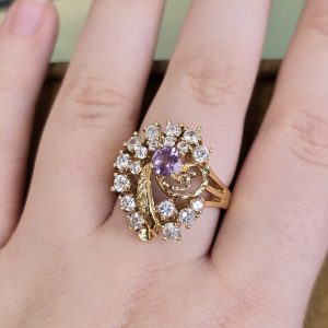 Estate Accented Swirl Cocktail Ring