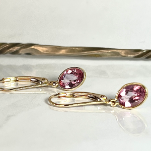 Pink Topaz Dangles