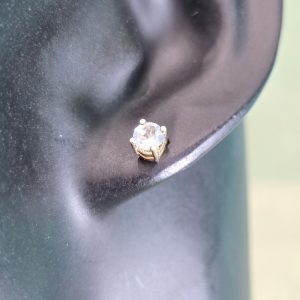 Estate Sky Blue Topaz Stud Earrings