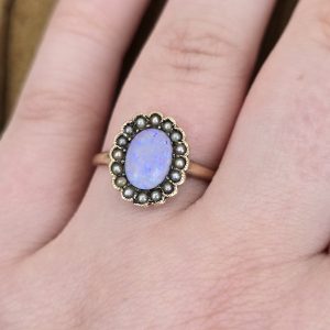 Estate Opal & Pearl Ring