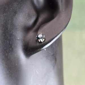 Estate 3mm Sapphire Stud Earrings
