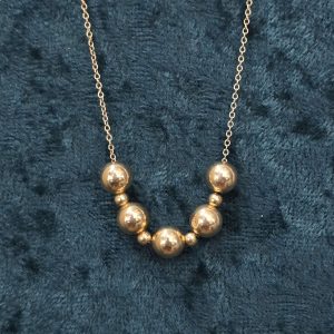 Estate Gold Bead Necklace