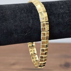 Estate Diamond Cut Square Bracelet