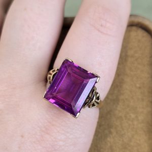 Estate 10k Bow Accent Amethyst